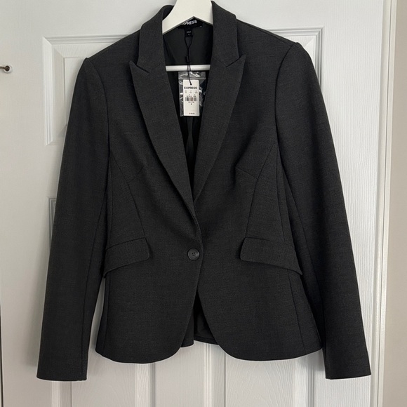 Express Charcoal Blazer Size 6 NWT - Picture 1 of 6